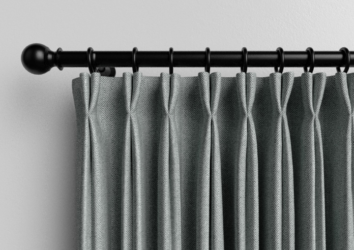 Soft Chevron, Soft Black - Made to Measure Curtains - Image 10